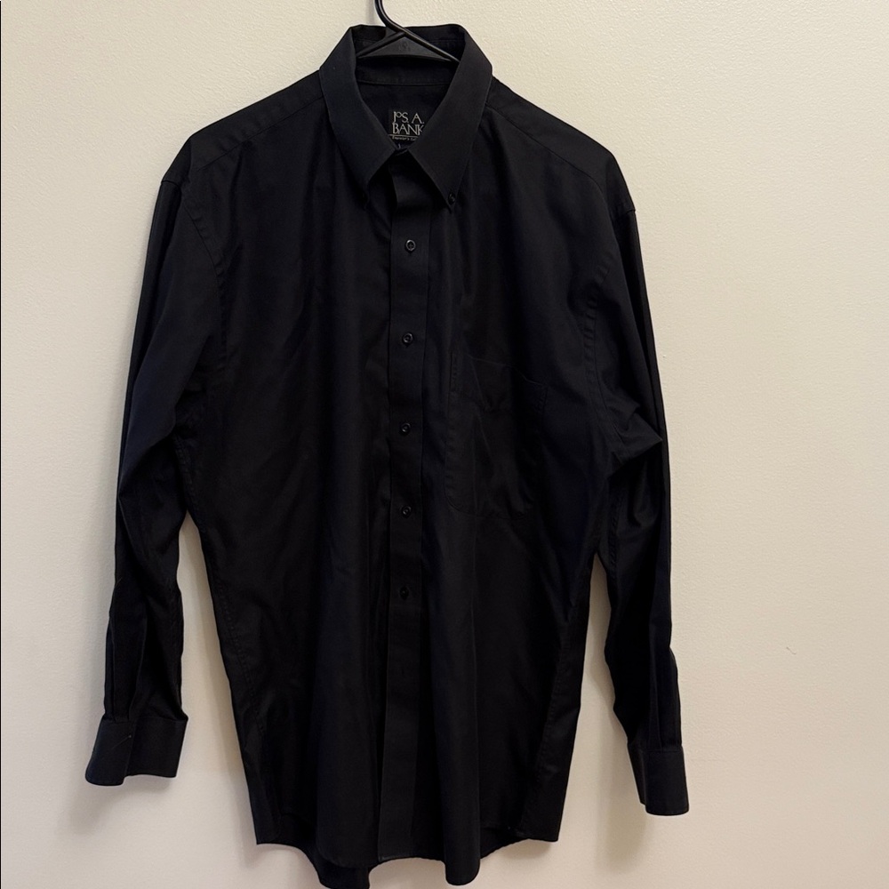 Jos. A. Bank Classic Black Dress Shirt Size M 16”